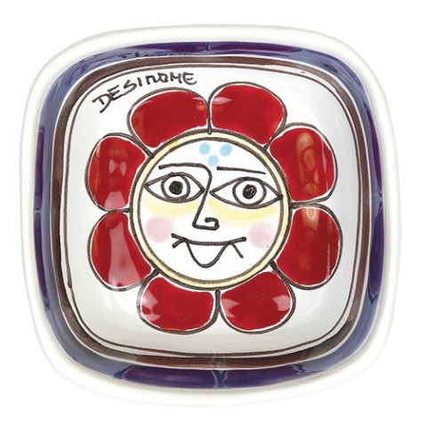 Ashtray Folk sun de simone pottery PC302FFK-1 Ashtray Folk sun de simone pottery PC302FFK-1